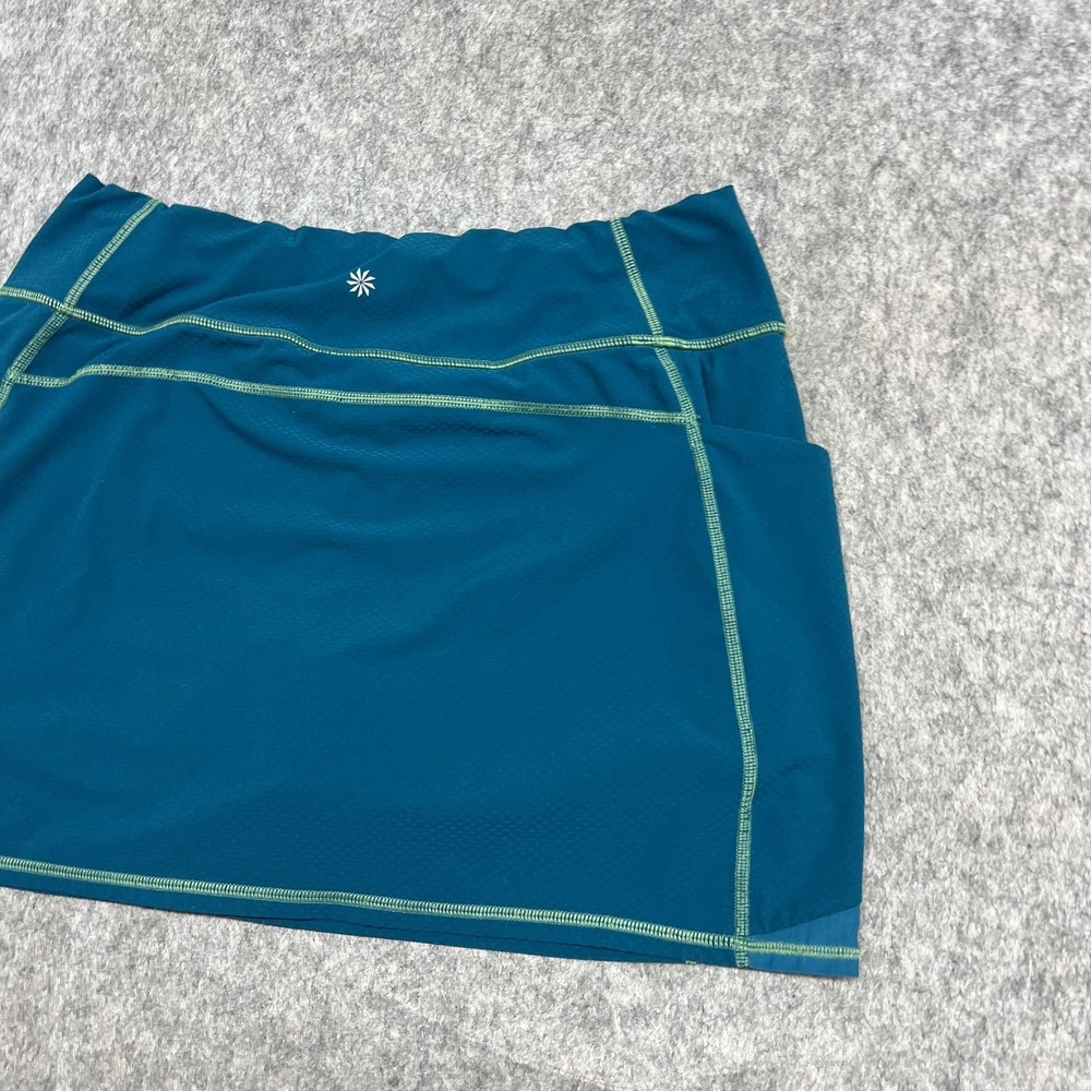 Athleta Skort Womens M Blue Athletic Running Tennis Mesh Lined Pockets Stretch - Picture 7 of 14